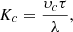 $$ {K_c} = \frac{{{\upsilon _c}\tau }}{\lambda }, $$