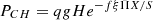 $$ {P_{CH}} = qgH{e^{ - f\xi \Pi X / S}} $$