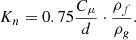 $$ K_{n} = 0.75\frac{{C_{\mu } }}{d} \cdot \frac{{\rho _{f} }}{{\rho _{g} }}. $$
