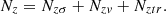 $$ {N_z} = {N_{z\sigma }} + {N_{zv}} + {N_{ztr}}. $$