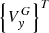 $ \left\{ {V_{y}^{G} } \right\}^{T} $